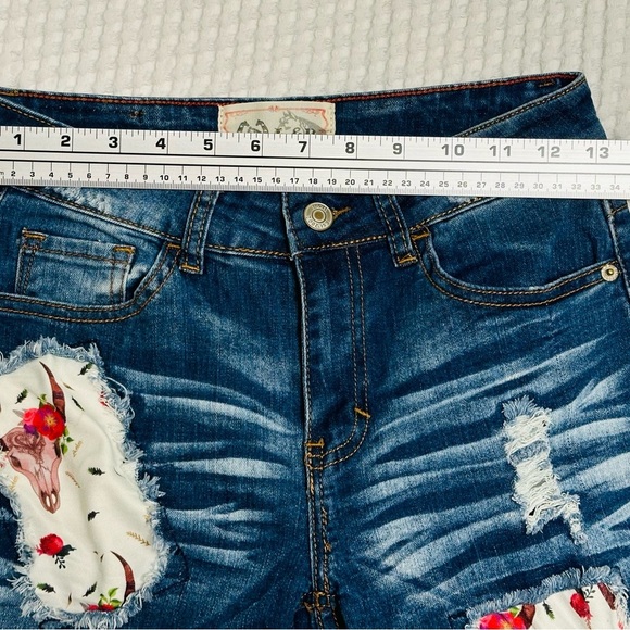 L & B COWSKULL BOYFRIEND BERMUDA SHORTS MID DARK RELAXED FIT BOYFRIEND SZ4 - Picture 7 of 11